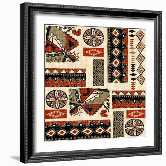 Southwest Textile II-Nicholas Biscardi-Framed Art Print