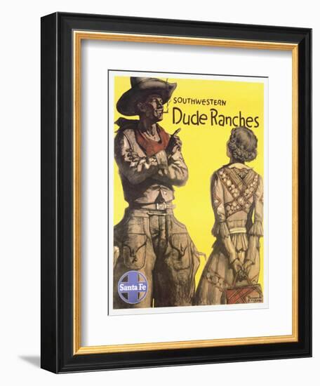 Southwestern Dude Ranches Poster-Hernando G. Villa-Framed Giclee Print