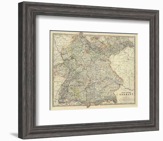 Southwestern Germany, c.1861-Alexander Keith Johnston-Framed Art Print