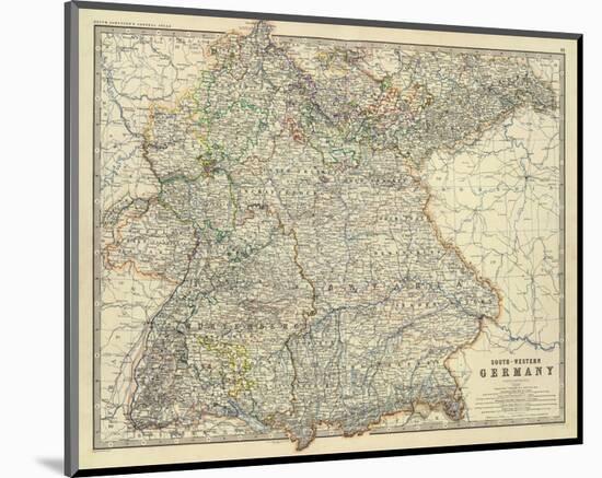 Southwestern Germany, c.1861-Alexander Keith Johnston-Mounted Art Print