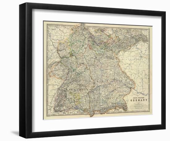 Southwestern Germany, c.1861-Alexander Keith Johnston-Framed Art Print