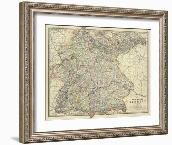 Southwestern Germany, c.1861-Alexander Keith Johnston-Framed Art Print