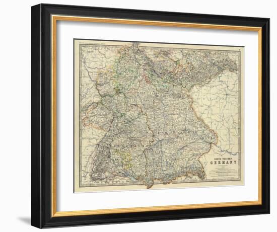 Southwestern Germany, c.1861-Alexander Keith Johnston-Framed Art Print