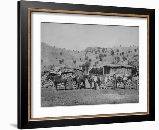 Southwestern Homesteaders-null-Framed Art Print