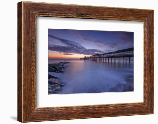 Southwold Pier at dawn, Southwold, Suffolk, England, United Kingdom, Europe-Andrew Sproule-Framed Photographic Print