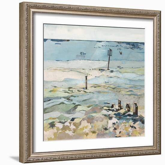 Southwold Sea View from Chris and Judy's Beach Hut-Christine McKechnie-Framed Giclee Print