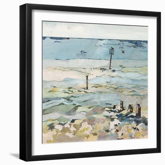 Southwold Sea View from Chris and Judy's Beach Hut-Christine McKechnie-Framed Giclee Print