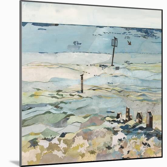Southwold Sea View from Chris and Judy's Beach Hut-Christine McKechnie-Mounted Giclee Print
