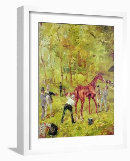 Souvenir D'auteuil, 1881 (Oil on Cardboard)-Henri de Toulouse-Lautrec-Framed Giclee Print