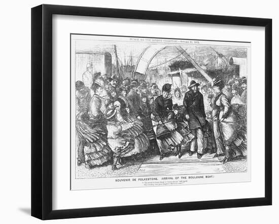 Souvenir De Folkestone (Arrival of the Boulogne Boa), 1873-Joseph Swain-Framed Giclee Print