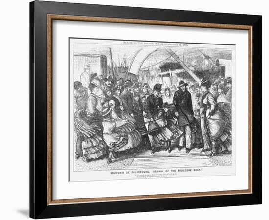 Souvenir De Folkestone (Arrival of the Boulogne Boa), 1873-Joseph Swain-Framed Giclee Print