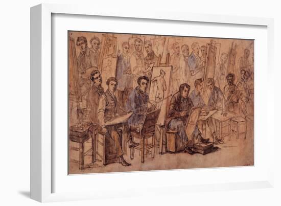 Souvenir de l'atelier Lethière en 1823-Charles Raymond Chabrillac-Framed Giclee Print