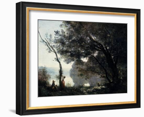 Souvenir De Mortefontaine (Oise, France) (Exhibited 1864)-Jean-Baptiste-Camille Corot-Framed Giclee Print