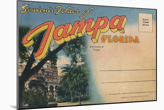 'Souvenir Folder of Tampa, Florida - University of Tampa', c1940s-Unknown-Mounted Giclee Print