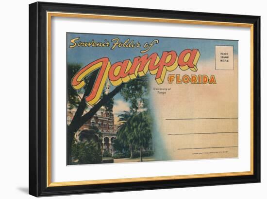 'Souvenir Folder of Tampa, Florida - University of Tampa', c1940s-Unknown-Framed Giclee Print