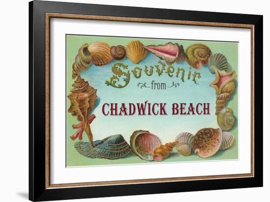 Souvenir from Chadwick Beach, New Jersey-null-Framed Art Print