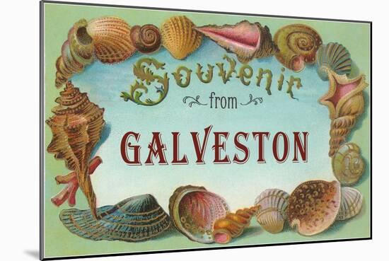 Souvenir from Galveston, Texas-null-Mounted Art Print