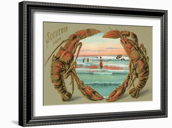 Souvenir from ... Lobsters-null-Framed Art Print