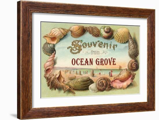 Souvenir from Ocean Grove, New Jersey-null-Framed Art Print