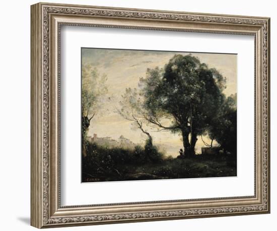 Souvenir of Castel Gandolfo-Jean-Baptiste-Camille Corot-Framed Giclee Print