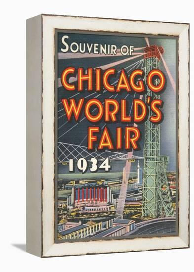 Souvenir of Chicago World's Fair, 1934-null-Framed Stretched Canvas