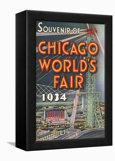 Souvenir of Chicago World's Fair, 1934-null-Framed Stretched Canvas