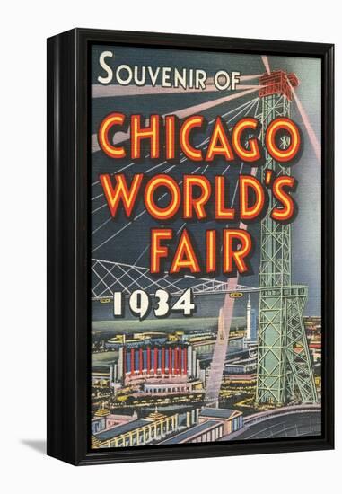 Souvenir of Chicago World's Fair, 1934-null-Framed Stretched Canvas