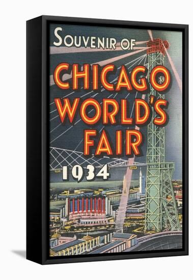 Souvenir of Chicago World's Fair, 1934-null-Framed Stretched Canvas