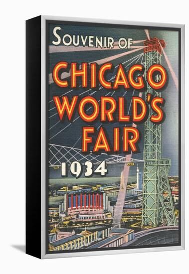Souvenir of Chicago World's Fair, 1934-null-Framed Stretched Canvas