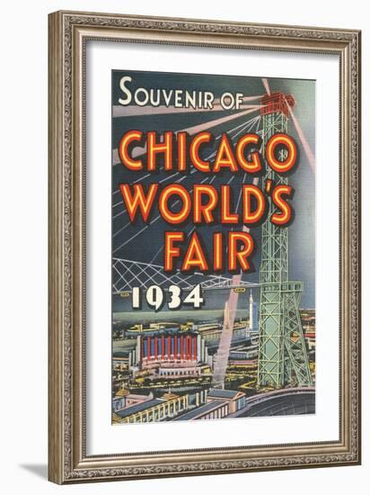 Souvenir of Chicago World's Fair, 1934-null-Framed Art Print