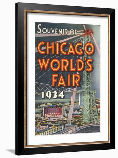 Souvenir of Chicago World's Fair, 1934-null-Framed Art Print