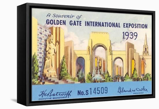 Souvenir of International Exposition, San Francisco, California-null-Framed Stretched Canvas