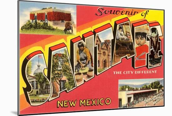 Souvenir of Santa Fe, New Mexico-null-Mounted Art Print