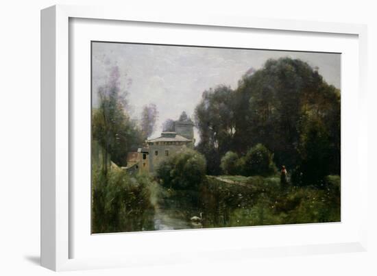 Souvenir of the Villa Borghese, 1855-Jean-Baptiste-Camille Corot-Framed Giclee Print