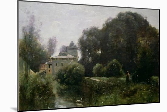 Souvenir of the Villa Borghese, 1855-Jean-Baptiste-Camille Corot-Mounted Giclee Print