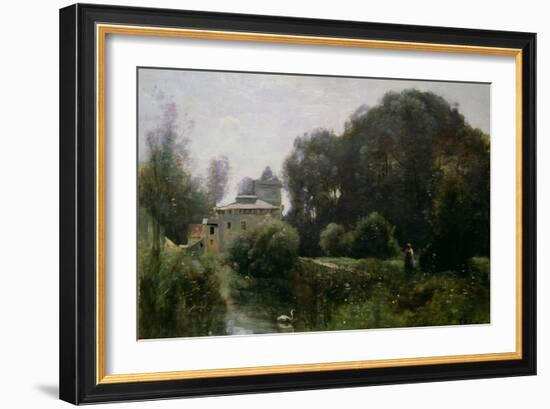 Souvenir of the Villa Borghese, 1855-Jean-Baptiste-Camille Corot-Framed Giclee Print