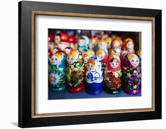 Souvenir Russian dolls for sale, Old Town, Tallinn, Estonia, Europe-Ben Pipe-Framed Photographic Print