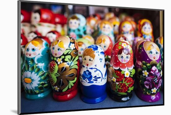 Souvenir Russian dolls for sale, Old Town, Tallinn, Estonia, Europe-Ben Pipe-Mounted Photographic Print