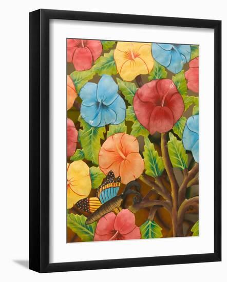 Souvenirs at Al Vern's Craft Market, Turks and Caicos, Caribbean-Walter Bibikow-Framed Photographic Print