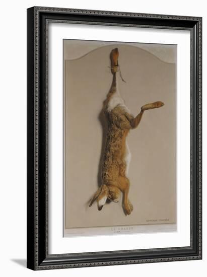 Souvenirs of the Hunt:The Hare; Souvenirs De Chasses: Le Lievre-Edouard Travies-Framed Giclee Print