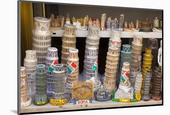 Souvenirs of the Leaning Tower of Pisa (Torre Pendente) and of Roma, Pisa, Tuscany, Italy, Europe-John Guidi-Mounted Photographic Print