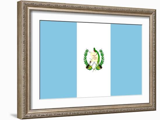 Sovereign State Flag Of Country Of Guatemala In Official Colors-Speedfighter-Framed Art Print