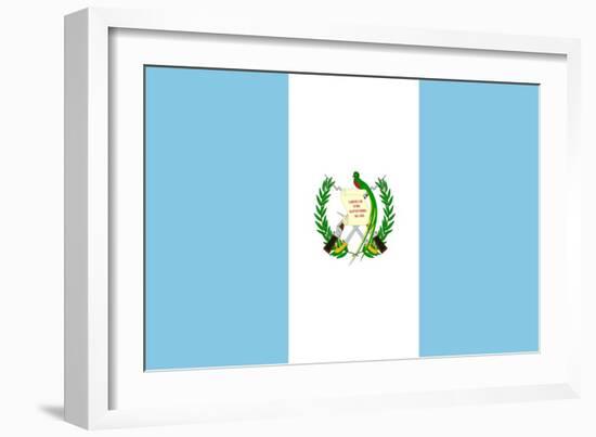 Sovereign State Flag Of Country Of Guatemala In Official Colors-Speedfighter-Framed Art Print