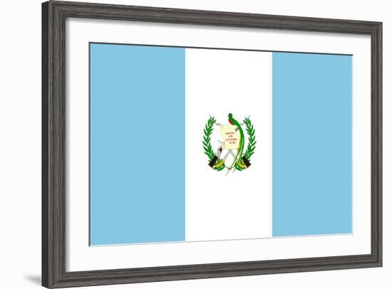 Sovereign State Flag Of Country Of Guatemala In Official Colors-Speedfighter-Framed Art Print