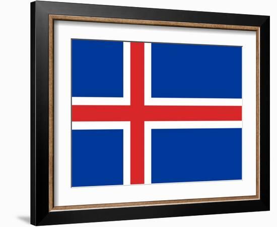 Sovereign State Flag Of Country Of Iceland In Official Colors-Speedfighter-Framed Art Print