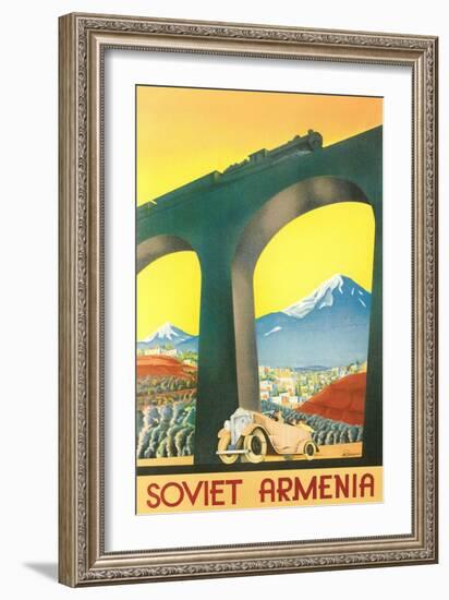Soviet Armenia Travel Poster-null-Framed Art Print