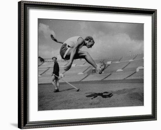 Soviet Athlete Alexandra Chundina Practicing for the Russian Olympics-Lisa Larsen-Framed Premium Photographic Print