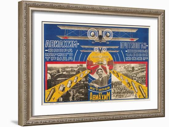 Soviet Aviation Propaganda Poster-null-Framed Giclee Print