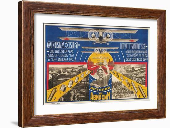 Soviet Aviation Propaganda Poster-null-Framed Giclee Print