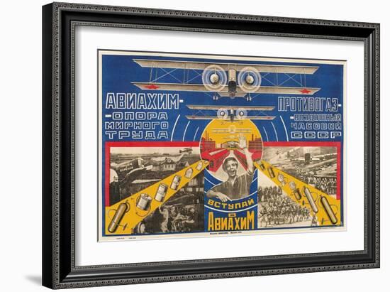 Soviet Aviation Propaganda Poster-null-Framed Giclee Print